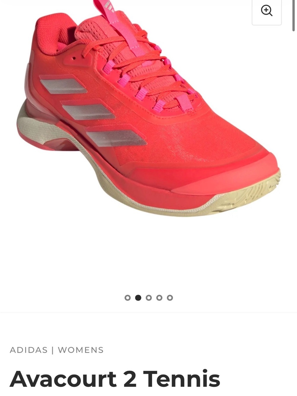 adidas Women's Avacourt 2 Tennis Shoes - Bright Pink/Coral